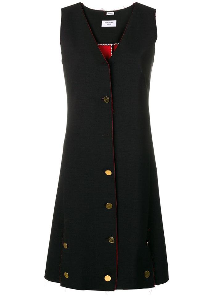 Thom Browne Raw Edge A-line Vest Dress - Blue