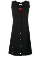 Thom Browne Raw Edge A-line Vest Dress - Blue