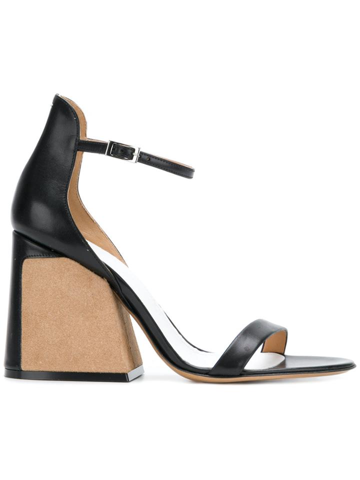 Maison Margiela Contrast Heel Sandals - Black