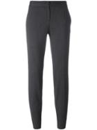 Dolce & Gabbana Cropped Trousers, Women's, Size: 46, Grey, Virgin Wool/spandex/elastane