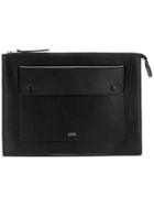 Ami Alexandre Mattiussi Patch Pocket Zip Pouch - Black