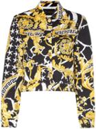 Versace Barocco Print Denim Jacket - Black