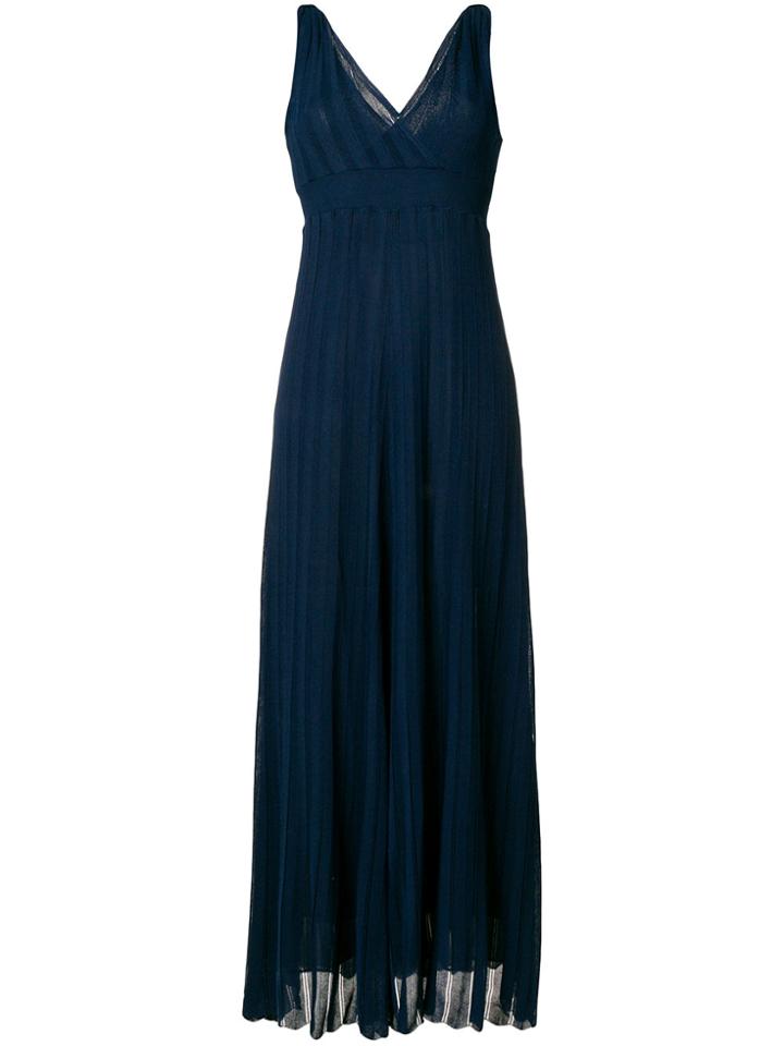 P.a.r.o.s.h. Sleeveless V-neck Gown - Blue