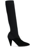 Prada Stretch Fit Knee-high Boots - Black