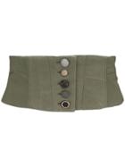 Antonio Marras Contrast Button Waist Belt - Green