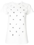 Nina Ricci Sequin Embroidered T-shirt - White