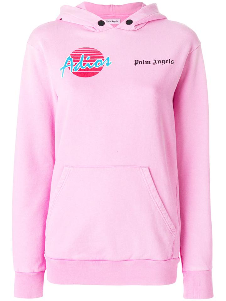 Palm Angels Printed Hoodie - Pink & Purple
