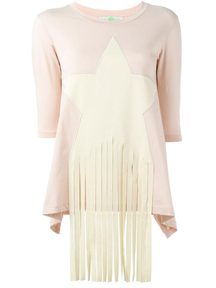 Stella Mccartney 'star Patch' T-shirt, Women's, Size: 42, Pink/purple, Cotton/viscose/polyamide/spandex/elastane