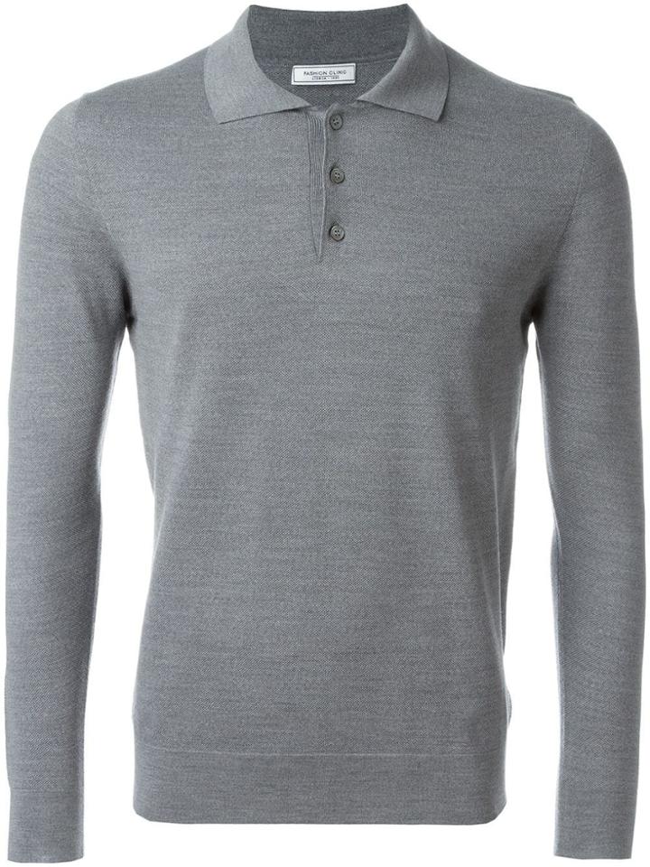 Fashion Clinic Timeless Longsleeved Polo Shirt - Grey