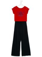 Lapin House - T-shirt Overlay Jumpsuit - Kids - Spandex/elastane/viscose - 14 Yrs, Blue