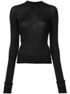 Vera Wang Ribbed Knit Jumper - Black