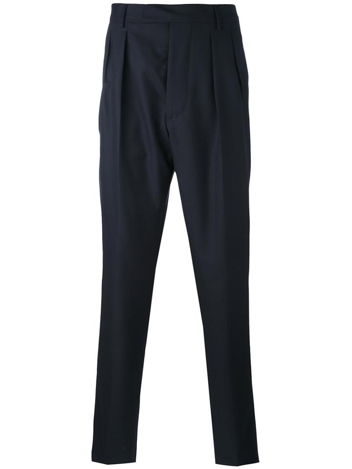 Officine Generale - Relaxed Trousers - Men - Wool - 50, Blue, Wool