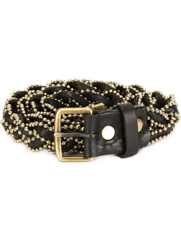Dsquared2 Studded Belt, Men's, Size: 100, Black, Calf Leather/zamak/brass