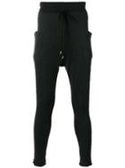 The Viridi-anne Drop-crotch Track Pants, Men's, Size: 3, Black, Cotton/ramie