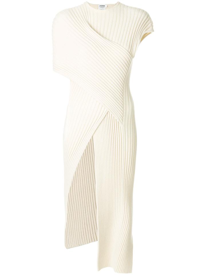 Jil Sander Ribbed Side Slit Tunic - Nude & Neutrals