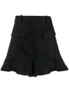 Acler Ruffle Trimmed Shorts - Black