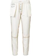 Unravel Project Reverse Straight-leg Jeans - White