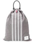 Thom Browne Military Ripstop Drawcord Bag - Grey