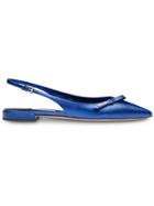 Prada Metallic Leather Slingback Ballerinas - F0215 Cobalt Blue