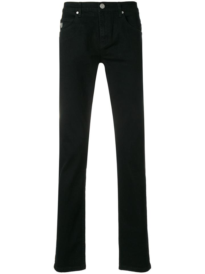 Versace Jeans Logo Slim Fit Jeans - Black
