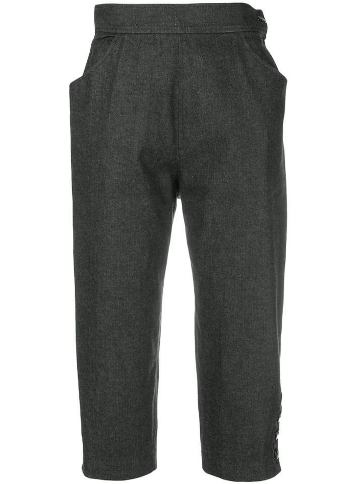 Yves Saint Laurent Vintage Cropped Trousers - Grey