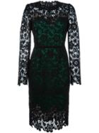 Dolce & Gabbana Floral Macramé Dress, Women's, Size: 40, Black, Cotton/polyester/polyamide/silk