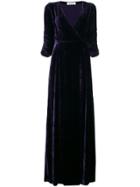 P.a.r.o.s.h. Velvet Wrap Dress - Pink & Purple