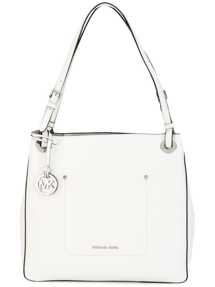 Michael Kors Collection Logo Plaque Tote Bag - White