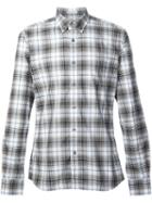 Tomas Maier Classic Plaid Shirt, Men's, Size: Xl, White, Cotton