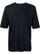 Lemaire 'henley' T-shirt, Men's, Size: Small, Black, Cotton