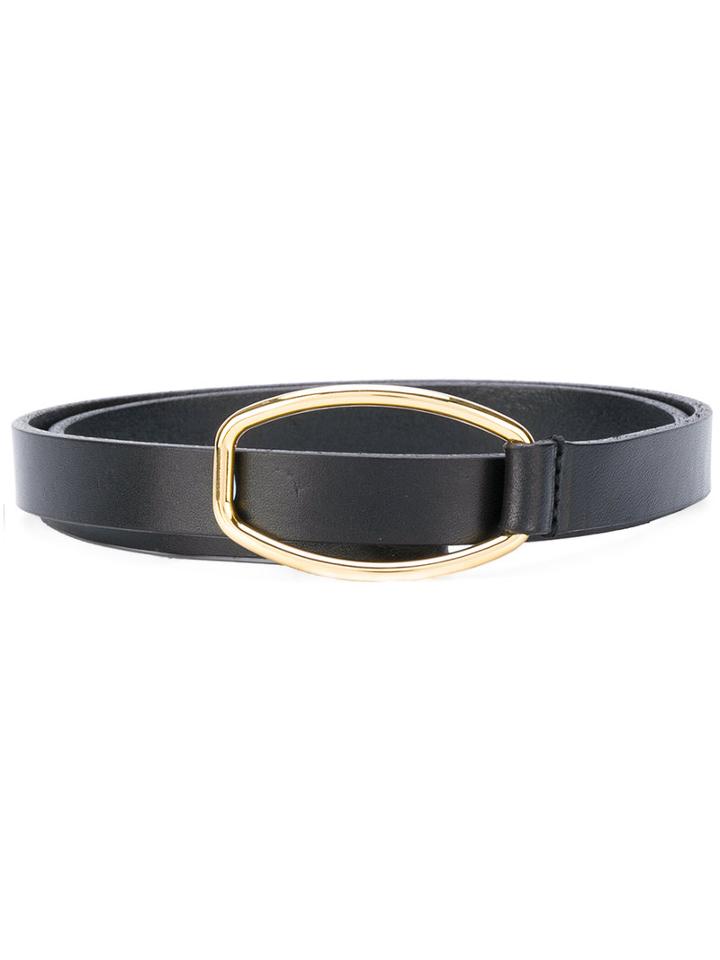 Isabel Marant - Elian Skinny Belt - Women - Calf Leather/brass/zamac - S, Black, Calf Leather/brass/zamac