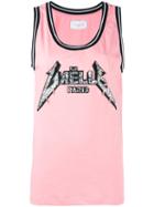 Gaelle Bonheur - Logo Print Tank Top - Women - Cotton - 2, Pink/purple, Cotton