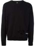 Les (art)ists 'tisci' Distressed Sweatshirt, Men's, Size: Small, Black, Cotton