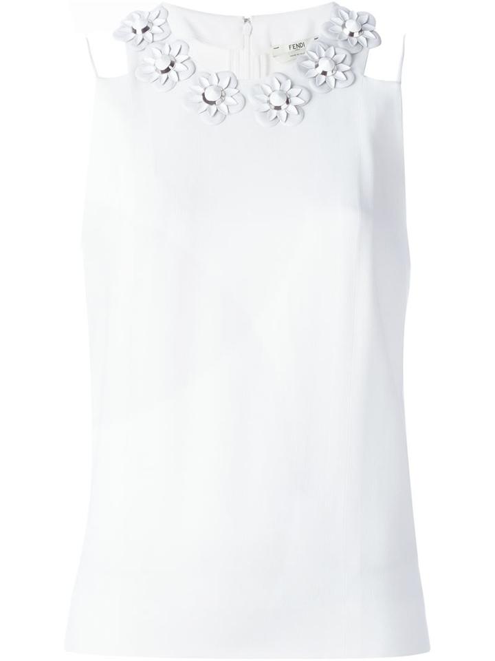 Fendi Flower Appliqué Top