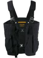Neighborhood Buckle Fastening Sleeveless Jacket - Black