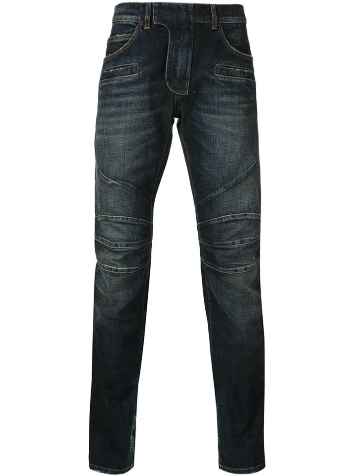 Balmain - Biker Jeans - Men - Cotton - 30, Blue, Cotton
