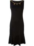 Love Moschino Chain Detail Dress, Women's, Size: 40, Black, Polyamide/spandex/elastane/viscose