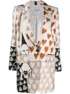Max Mara Love Heart-print Blazer - Neutrals