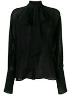 Petar Petrov Bow Tie Blouse - Black