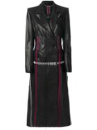 Alexander Mcqueen Lace-up Detail Double-breasted Coat - Black