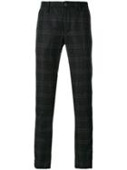 Incotex Skinny Checked Trousers - Grey