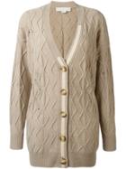 Stella Mccartney Distressed Cable Knit Cardigan - Nude & Neutrals