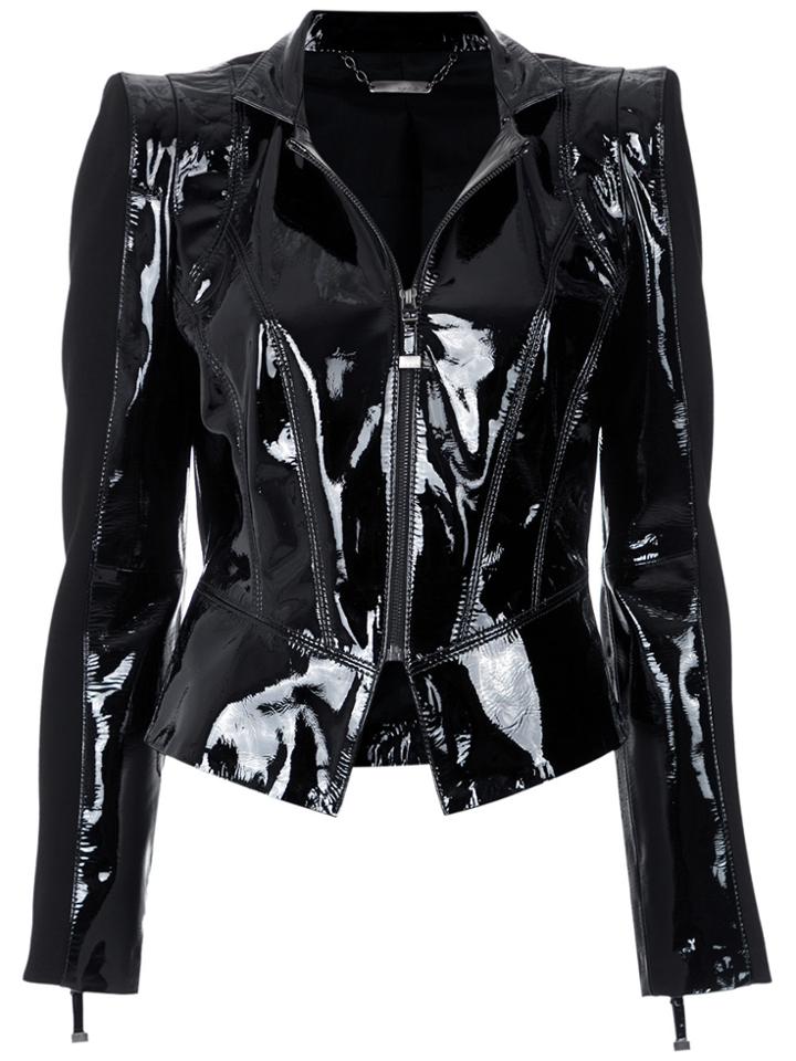 Tufi Duek Patent Leather Jacket - Black