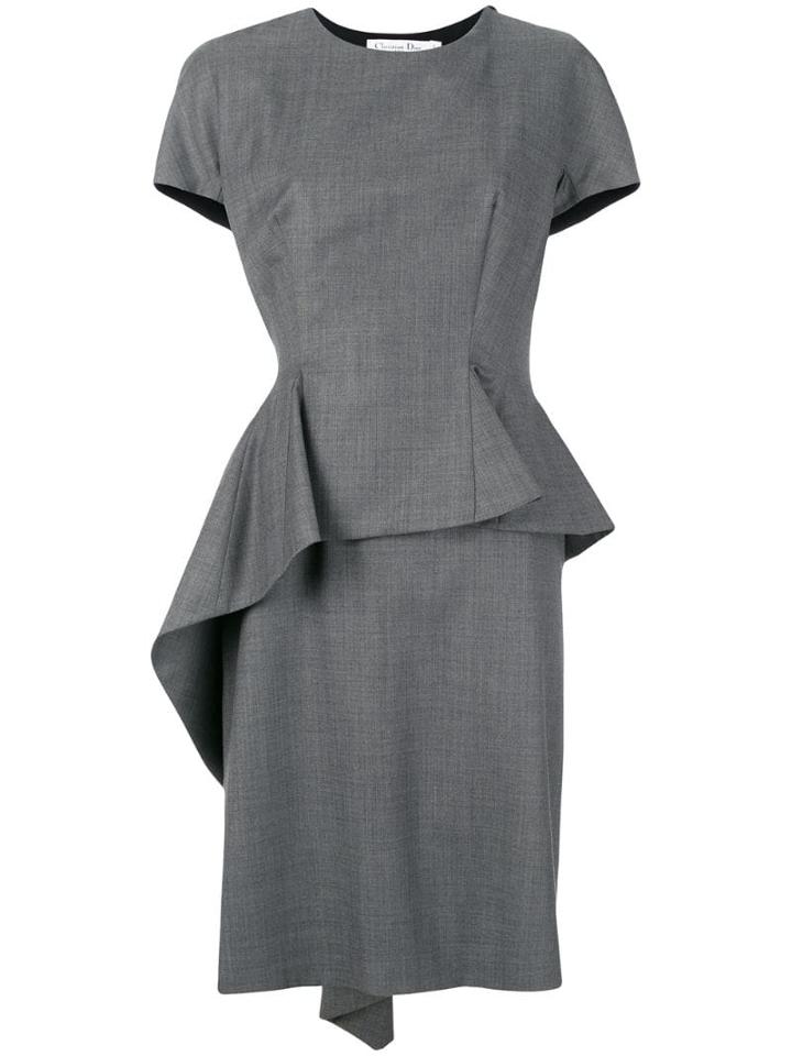 Christian Dior Pre-owned Structured Dress - Grey