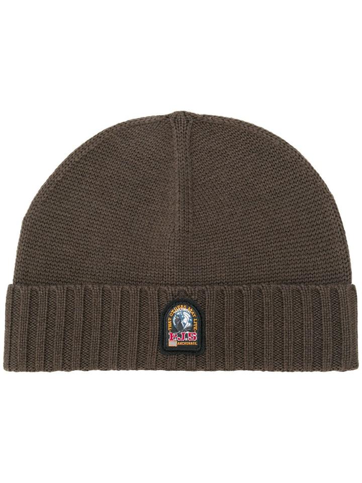 Parajumpers Logo Patch Beanie - Brown