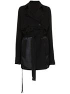 Unravel Project Deconstructed Cotton Virgin Wool-blend Trench Coat -