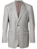 Versace Pre-owned Striped Single Breasted Blazer - Grey