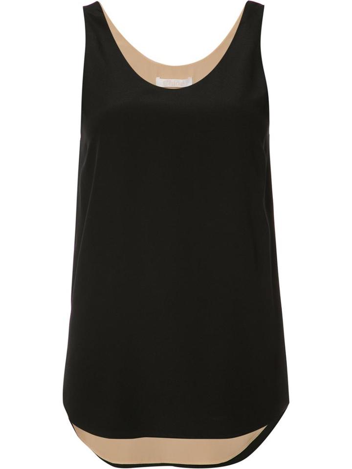 Chloé Crepe Tank Top, Women's, Size: 36, Black, Silk