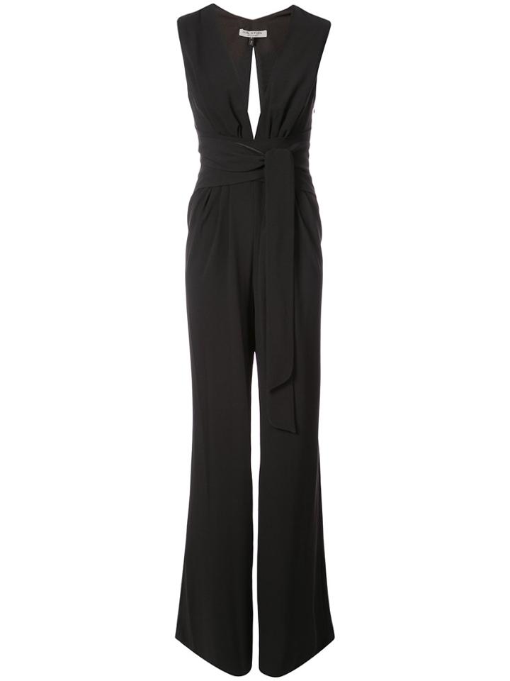 Halston Heritage Plunge Jumpsuit - Black