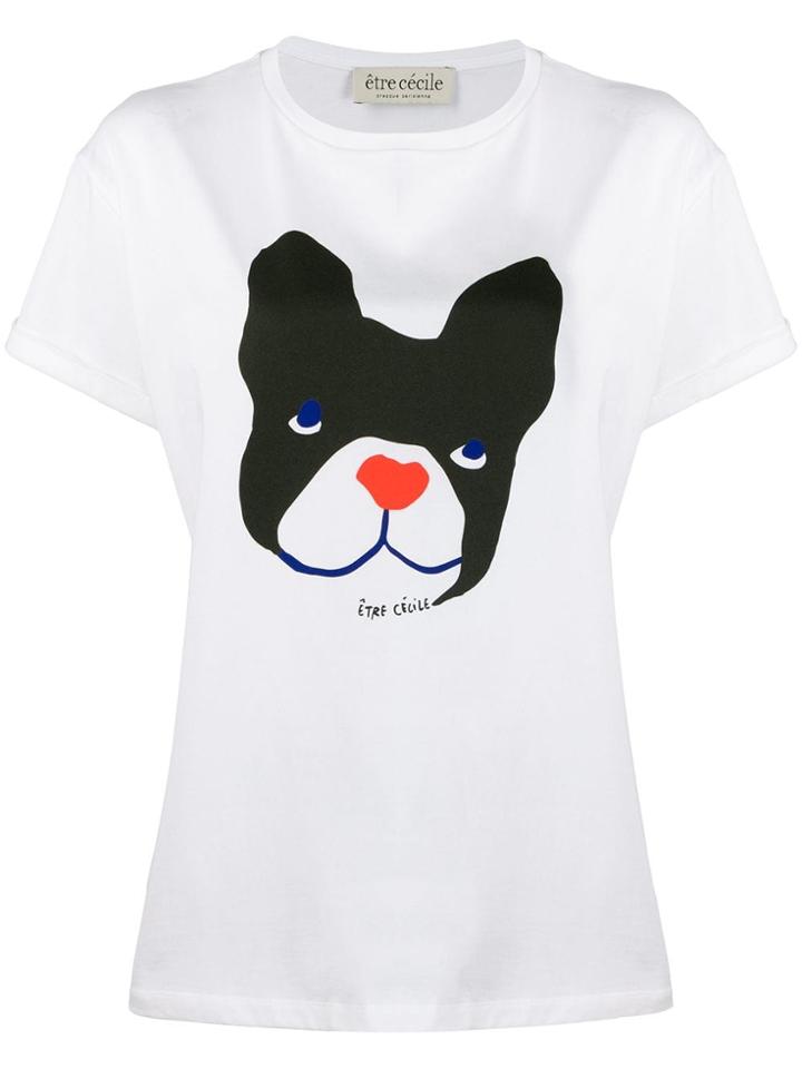 Être Cécile Big Dog Oversized Shirt - White